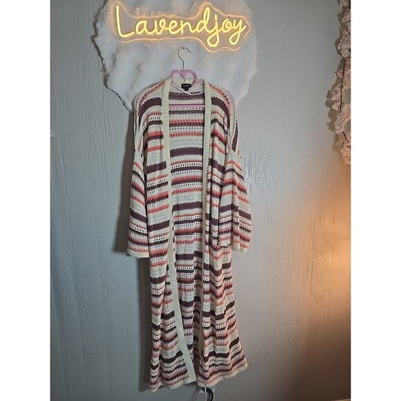Torrid Plus 2X Open Front Grandpacore Duster Cardigan Sweater 47” Long - Picture 1 of 7